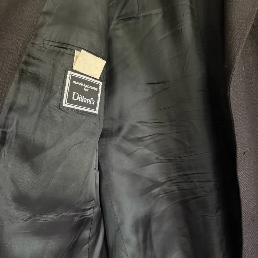 RALPH Ralph Lauren Black Silk Wool‎ 3 Button Blazer Sport Coat 42T Preppy Casual